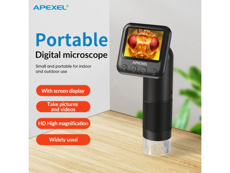 APEXEL ψηφιακό μικροσκόπιο APL-MS008, 400x-800x, LED, 720p/2MP