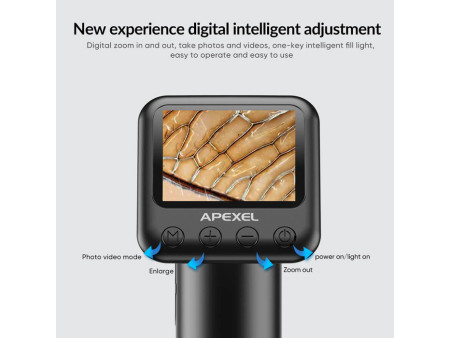 APEXEL ψηφιακό μικροσκόπιο APL-MS008, 400x-800x, LED, 720p/2MP