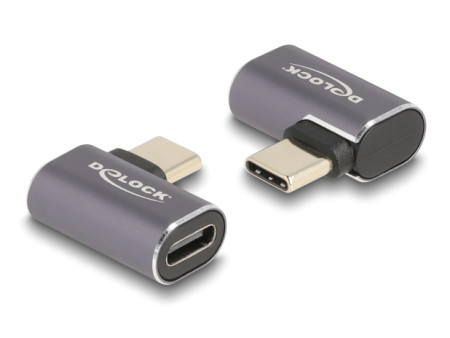 DELOCK αντάπτορας USB-C 60047, αρσενικό σε θηλυκό, 100W, 40Gbps, γκρι