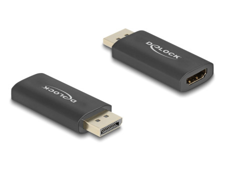 DELOCK αντάπτορας DisplayPort σε HDMI 61055, 8K/60Hz HDR, Active, μαύρος