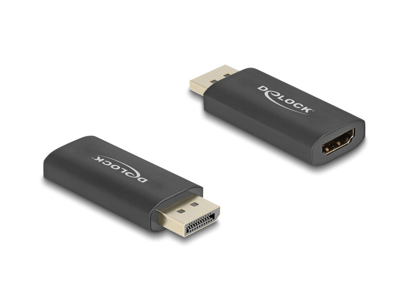 DELOCK αντάπτορας DisplayPort σε HDMI 61055, 8K/60Hz HDR, Active, μαύρος