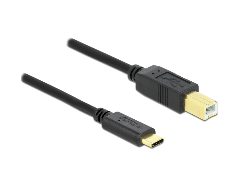 DELOCK καλώδιο USB-C σε USB Type B 83601, 1m, μαύρο