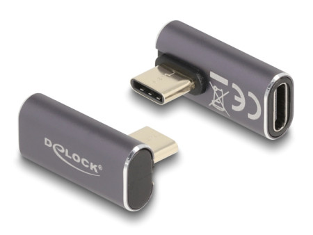 DELOCK αντάπτορας USB-C 60048, αρσενικό σε θηλυκό, 100W, 40Gbps, γκρι