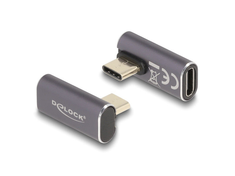 DELOCK αντάπτορας USB-C 60048, αρσενικό σε θηλυκό, 100W, 40Gbps, γκρι