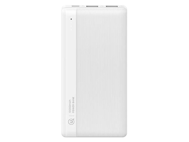 USAMS power bank US-CD205, 2x USB θύρες εξόδου, 10000mAh, 10W, λευκό