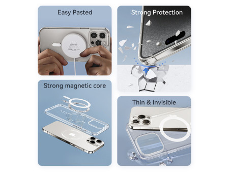 USAMS θήκη Ice Magnet US-BH848 για iPhone 15 Plus, διάφανη