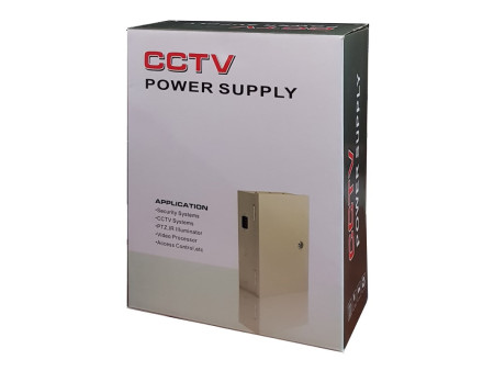 POWERTECH τροφοδοτικό CP1209-10A-B για CCTV-Alarm, DC12V 10A, 9 κανάλια