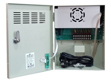 POWERTECH τροφοδοτικό CP1209-20A-B για CCTV-Alarm, DC12V 20A, 9 κανάλια