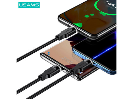 USAMS καλώδιο USB-C σε USB-C US-SJ567, 100W PD, 1.2m, πράσινο