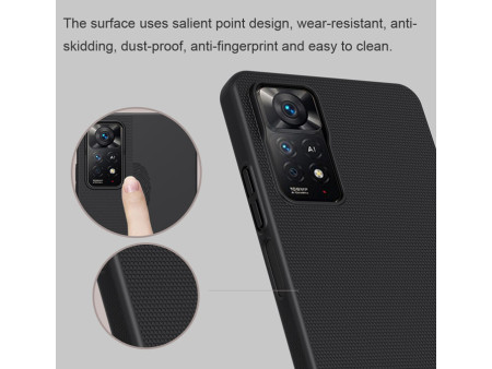 NILLKIN θήκη Super Frosted Shield για Xiaomi Note 11 Pro/Pro+/11i, μαύρη