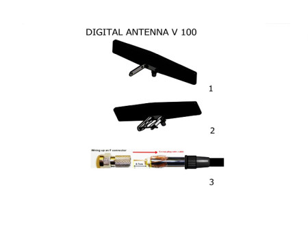 VIKAR ψηφιακή κεραία V100, εσωτερικής & εξωτερικής χρήσης, 10dB