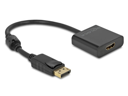 DELOCK αντάπτορας DisplayPort σε HDMI 63585, 4K/30Hz, active, μαύρος