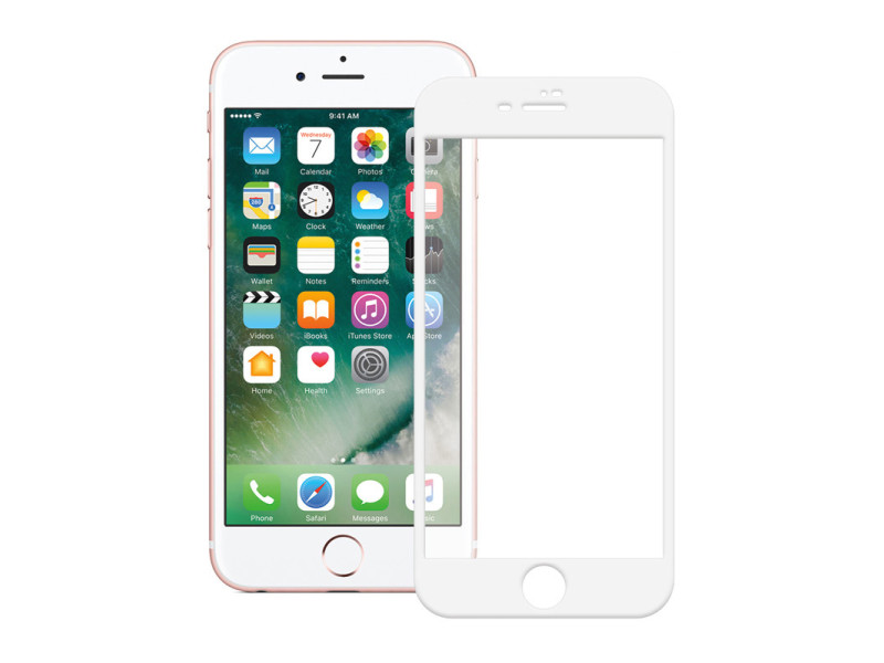 POWERTECH Tempered Glass 5D Full Glue TGC-0232 για iPhone 7 Plus, λευκό