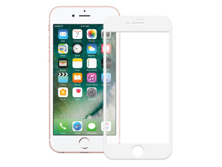 POWERTECH Tempered Glass 5D Full Glue για iPhone 8 Plus, λευκό