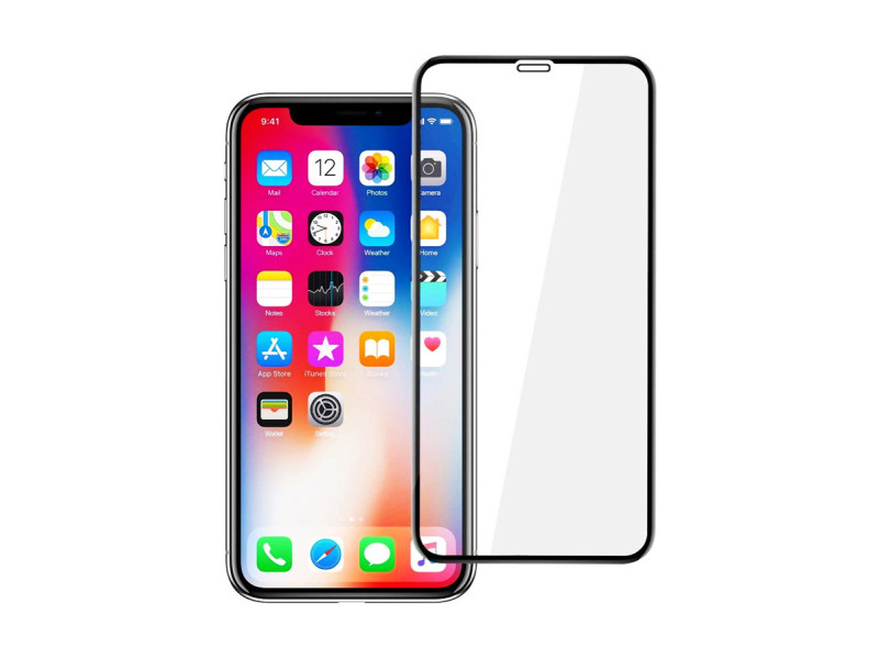 POWERTECH Tempered Glass 5D Full Glue για iPhone XS Max, Black