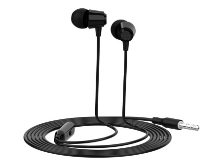 CELEBRAT earphones με μικρόφωνο G4, 3.5mm σύνδεση, Φ10mm, 1.2m, μαύρο