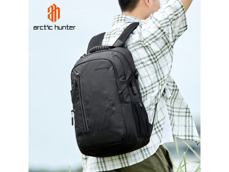 ARCTIC HUNTER τσάντα πλάτης B00387 με θήκη laptop 15.6", 26L, USB, μαύρη