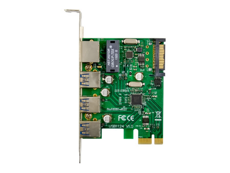 POWERTECH κάρτα επέκτασης PCIe σε USB 3.0 & GbE LAN ST642, VL805&RTL8153