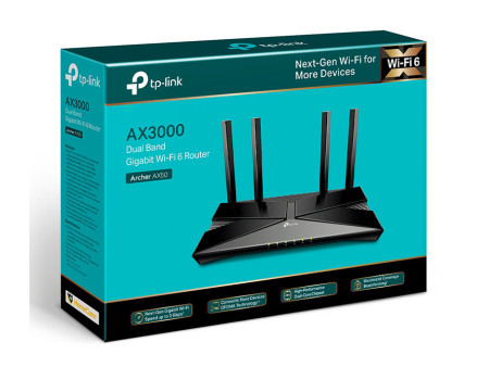 TP-LINK router Archer AX50, WiFi 6, 3000Mbps AX3000, Ver. 1.0