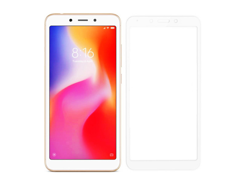 POWERTECH Tempered Glass 5D Full Glue για Xiaomi Redmi 6/6A, White