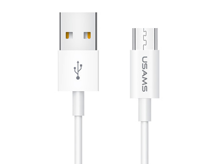 USAMS καλώδιο Micro USB σε USB US-SJ284, 10W, 1m, λευκό