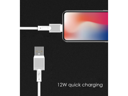 POWERTECH καλώδιο USB σε USB-C eco PTR-0111, 12W 2.4A, 1m, λευκό