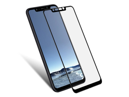 POWERTECH Tempered Glass 5D Full Glue για Pocophone F1 Qualcomm, μαύρο