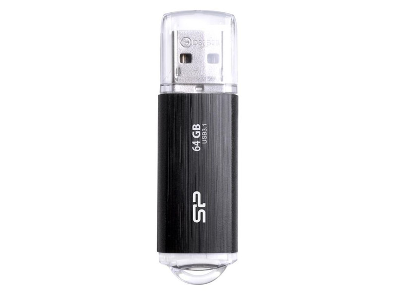 SILICON POWER USB Flash Drive Blaze B02, 64GB, USB 3.2, μαύρο