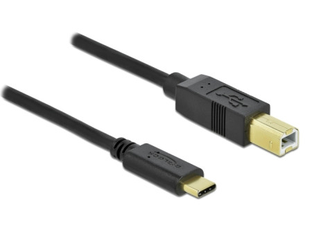 DELOCK καλώδιο USB-C σε USB Type B 83330, 2m, μαύρο