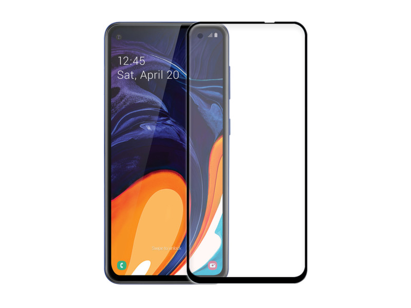 POWERTECH Tempered Glass 5D Full Glue, Samsung A60 2019, μαύρο