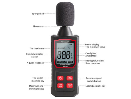 NOYAFA ψηφιακό ντεσιμπελόμετρο NF-562, 30-130dB