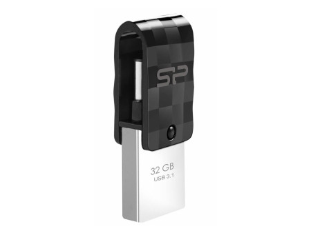 SILICON POWER USB Flash Drive C31, USB 3.2 & USB-C, 32GB, μαύρο