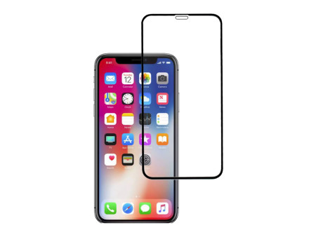 POWERTECH Tempered Glass 5D, Full Glue, iPhone 11 Pro, μαύρο