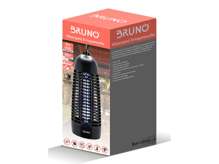 BRUNO ηλεκτρική εντομοπαγίδα BRN-0185 με UV λυχνία, 6W, μαύρη