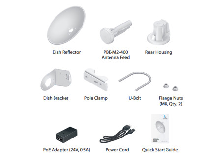 UBIQUITI Access point PBE-M2-400, outdoor, 2.4GHz, 2x18dBi, AirMAX