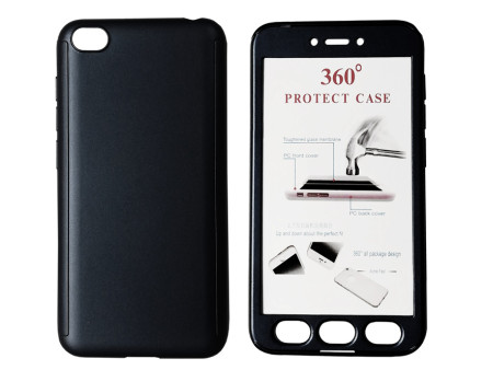 POWERTECH Θήκη Body 360° με Tempered Glass για Xiaomi Redmi Go, μαύρη