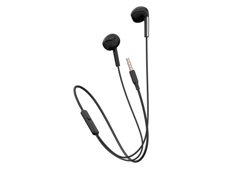 CELEBRAT earphones με μικρόφωνο G28, 3.5mm σύνδεση, Φ10mm, 1.2m, μαύρα