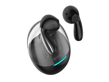 CELEBRAT earphones με θήκη φόρτισης W51, True Wireless, Φ13mm, μαύρα