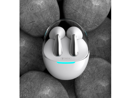 CELEBRAT earphones με θήκη φόρτισης W51, True Wireless, Φ13mm, λευκά