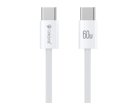 CELEBRAT καλώδιο USB-C U600, 60W, 480Mbps, 1m, λευκό