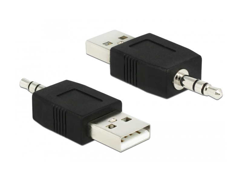 DELOCK Αντάπτορας USB 2.0 σε Stereo Jack 3.5mm 66069, μαύρο