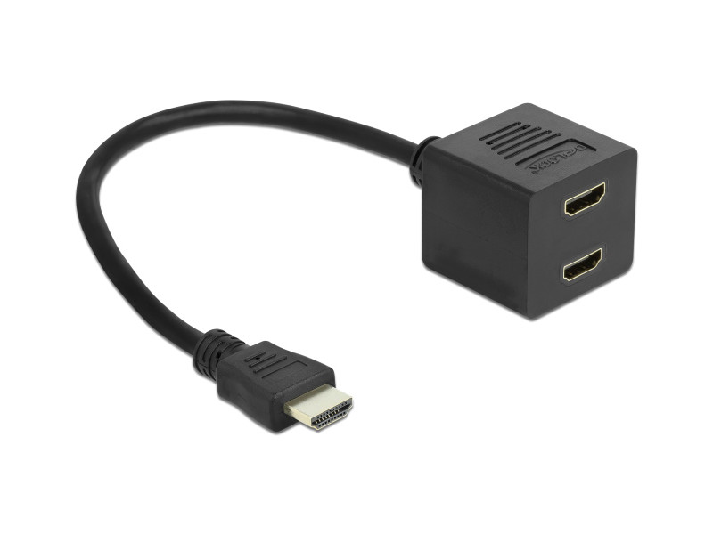 DELOCK HDMI splitter 65226 με Ethernet, 2 σε 1, 1080p, μαύρο