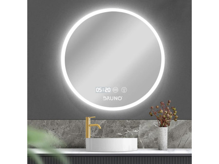 BRUNO καθρέφτης μπάνιου LED BRN-0192, στρόγγυλος, 24W, Φ70cm, IP67