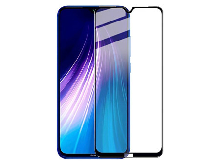 POWERTECH Tempered Glass 5D, Full Glue, Xiaomi Redmi Note 8T, μαύρο