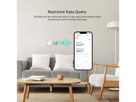 SONOFF smart αισθητήρας θερμοκρασίας & υγρασίας SNZB-02P, ZigBee