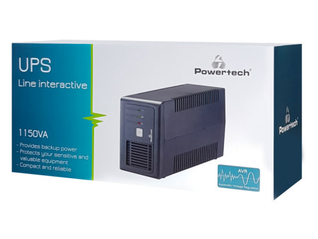 POWERTECH UPS Line Interactive PT-1150LI, 1150VA, 690W