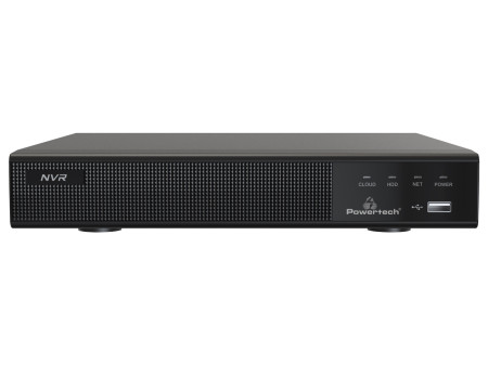 POWERTECH NVR καταγραφικό με 4 κάμερες PT-1233, 4K, 4MP, 9 κανάλια