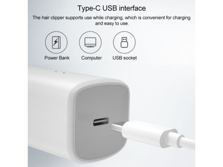 ENCHEN κουρευτική μηχανή Boost, 7 μήκη κοπής, USB, 1500 mAh, λευκή