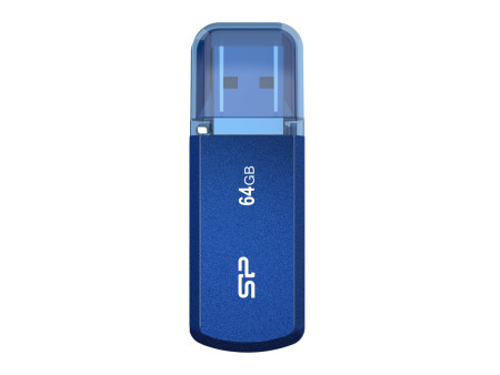 SILICON POWER USB Flash Drive Helios 202, 64GB, USB 3.2, μπλε