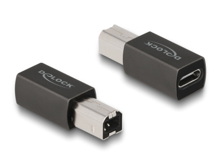 DELOCK αντάπτορας USB-C θηλυκό σε USB Type-B αρσενικό 65839, γκρι